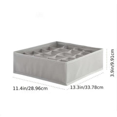 Solid Storage Container with Grids Socks Organizer for Closet