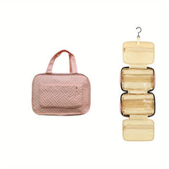 Hangable Handheld Waterproof Cosmetic Bag Nylon Makeup Storage Organizer