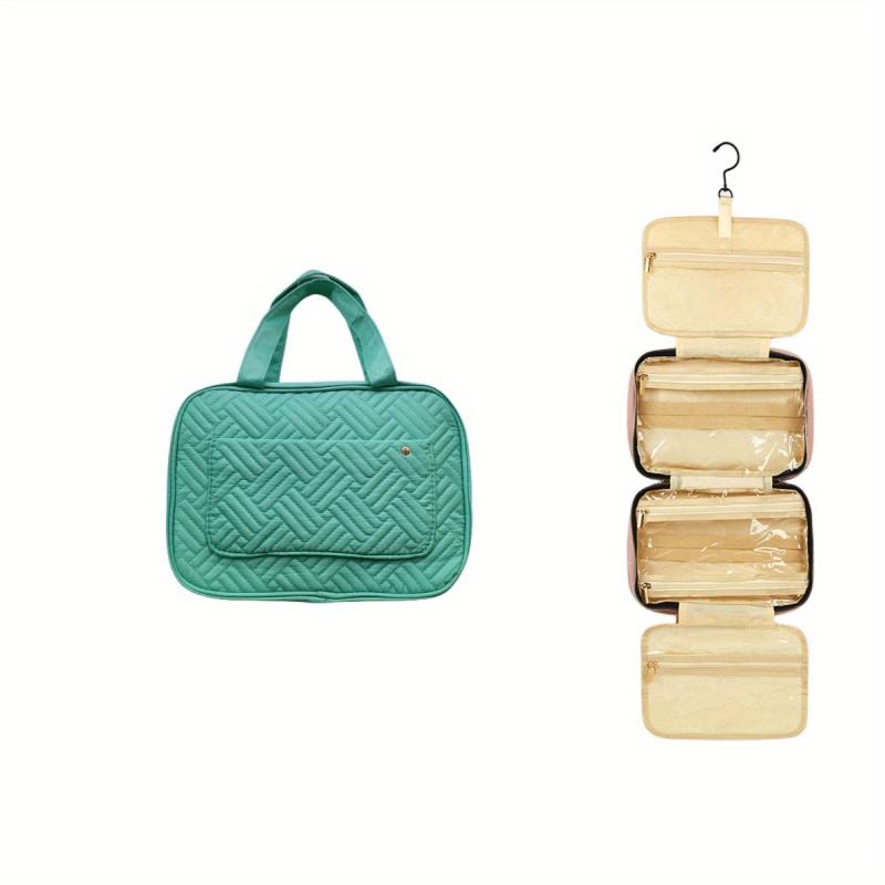 Hangable Handheld Waterproof Cosmetic Bag Nylon Makeup Storage Organizer