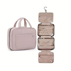 Hangable Handheld Waterproof Cosmetic Bag Nylon Makeup Storage Organizer