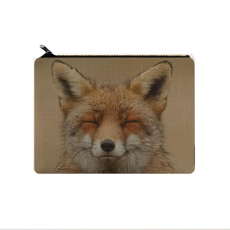 Fox Pattern Storage Bag Travel Cosmetic Bag Lightweight Makeup Organizer