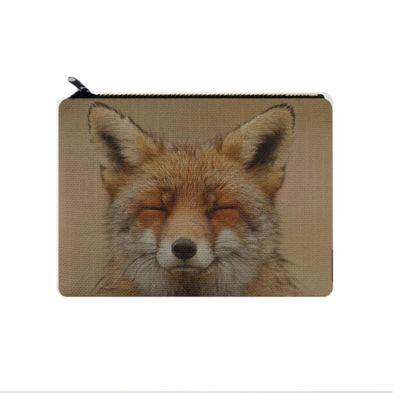 Fox Pattern Storage Bag Travel Cosmetic Bag Lightweight Makeup Organizer