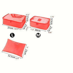 6pcs Travel Organizer Luggage Bag Storage Clothes Bag Waterproof Dustproof