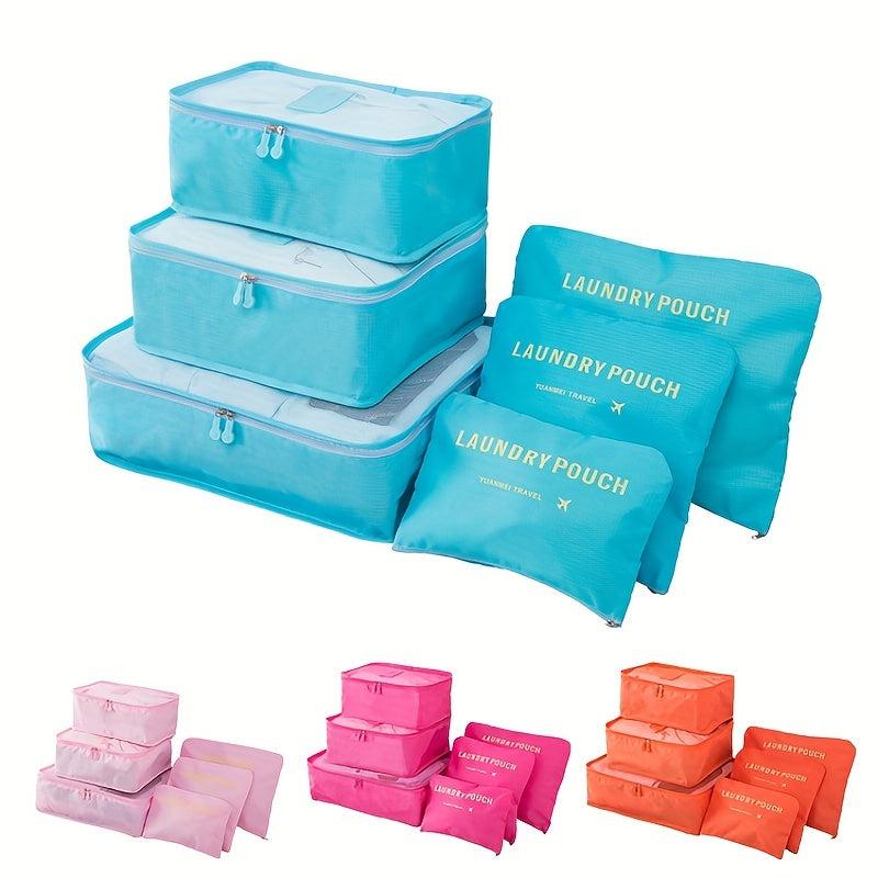 6pcs Travel Organizer Luggage Bag Storage Clothes Bag Waterproof Dustproof