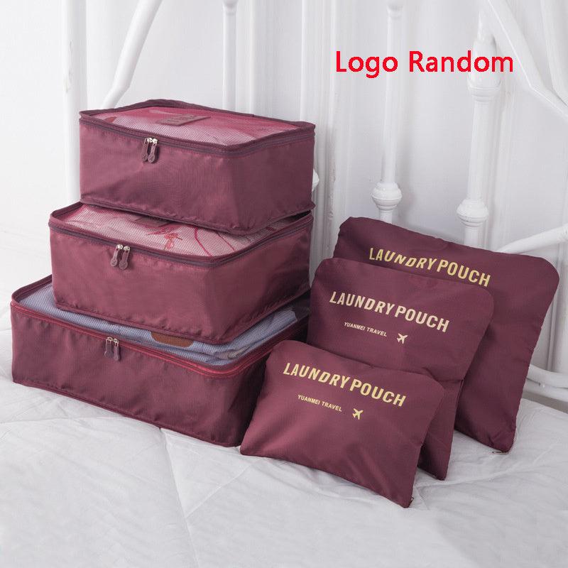 6pcs Travel Organizer Luggage Bag Storage Clothes Bag Waterproof Dustproof