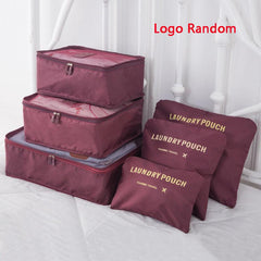 6pcs Travel Organizer Luggage Bag Storage Clothes Bag Waterproof Dustproof