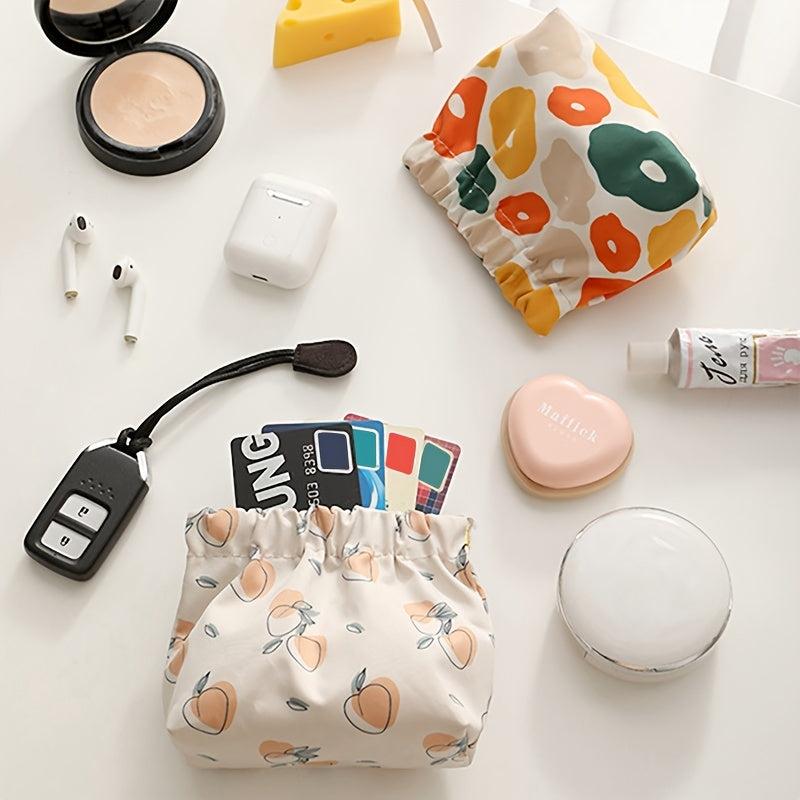 Stylish Print Cosmetic Bag Coin Purse With Lock