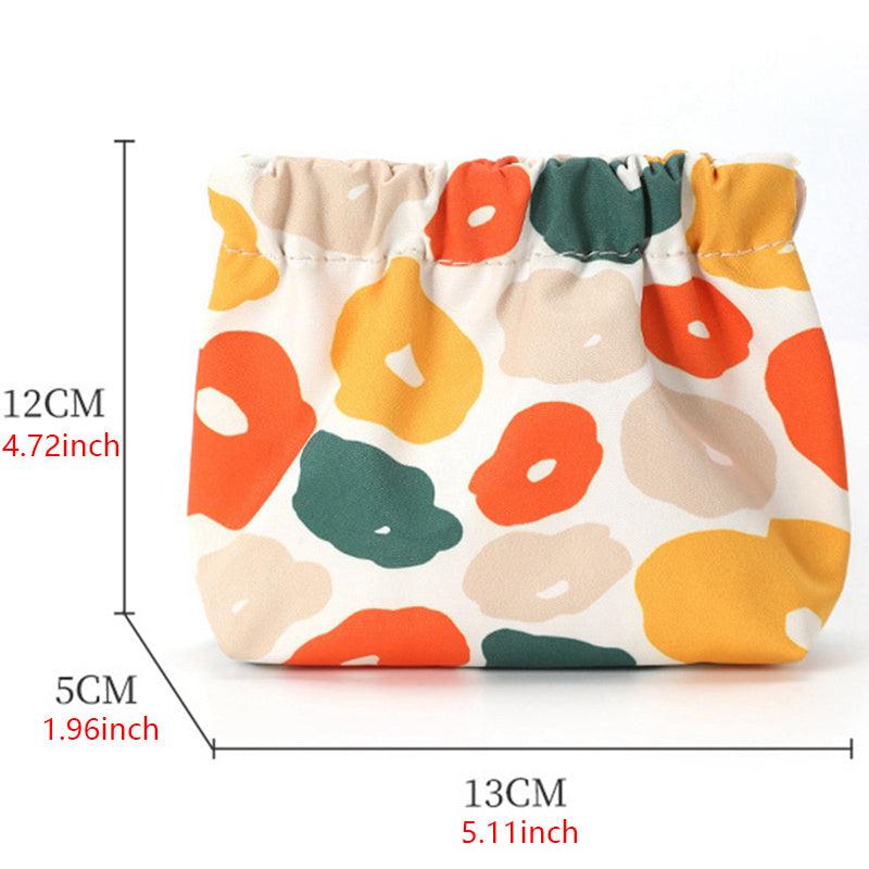 Stylish Print Cosmetic Bag Coin Purse With Lock