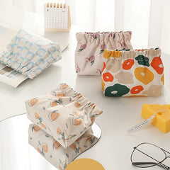 Stylish Print Cosmetic Bag Coin Purse With Lock