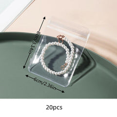 20pcs Clear Jewelry Storage Bag for Ring Necklace Bracelets