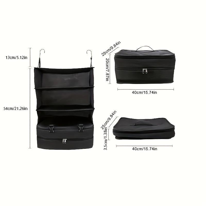 Foldable Hanging Luggage Organizer Travel Essentials Clothes Packing Cubes