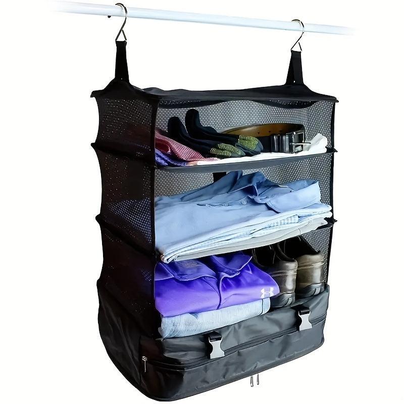 Foldable Hanging Luggage Organizer Travel Essentials Clothes Packing Cubes