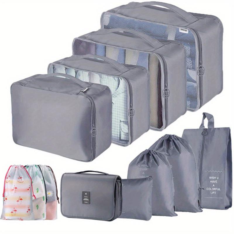 12pcs Set Packing Cubes With Shoes Bag Travel Accessories Waterproof