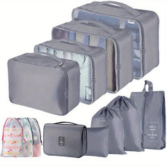 12pcs Set Packing Cubes With Shoes Bag Travel Accessories Waterproof