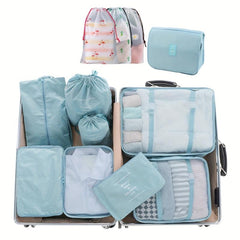 12pcs Set Packing Cubes With Shoes Bag Travel Accessories Waterproof