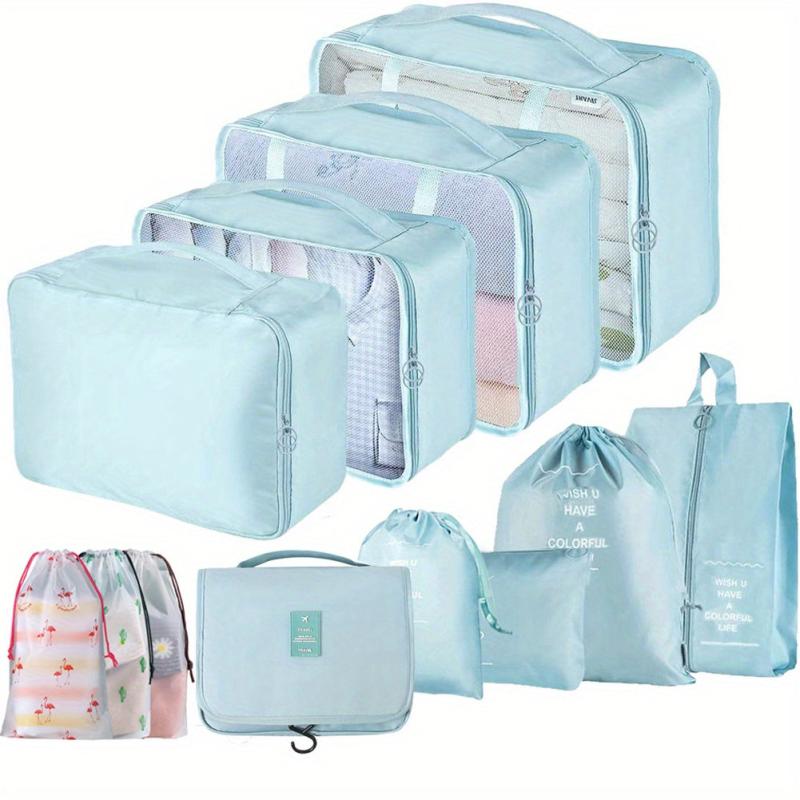 12pcs Set Packing Cubes With Shoes Bag Travel Accessories Waterproof