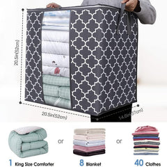 Portable Clothes Storage Bag Bedroom Closet Organizer for Clothes Blanket