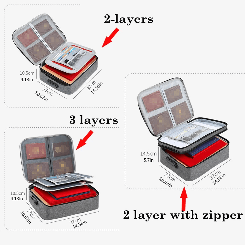 Travel Organizer Zipper Bag for Documents