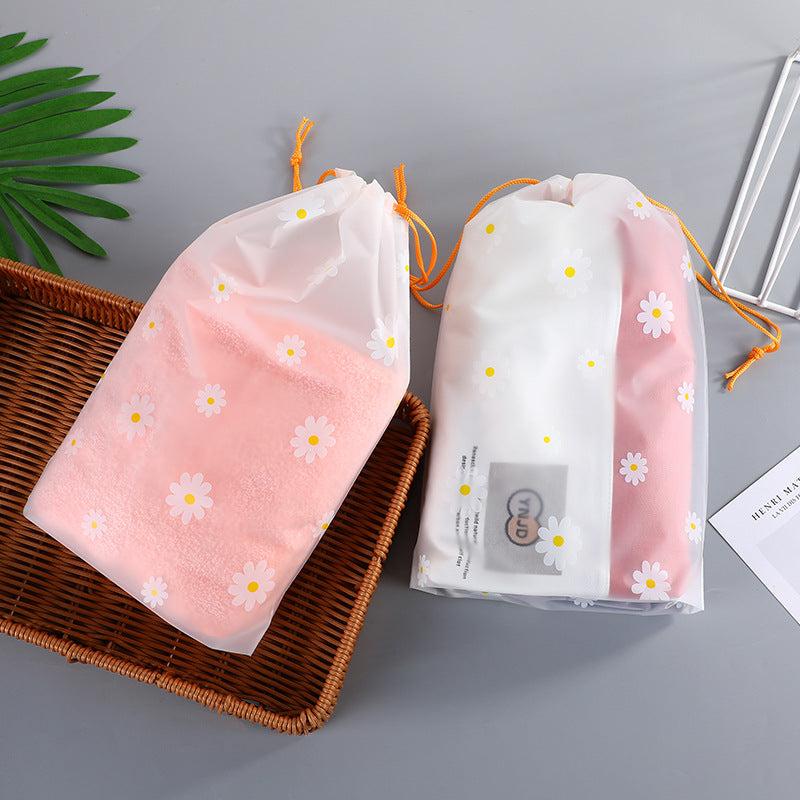Cartoon Daisy Pattern Drawstring Bag Travel Pouch