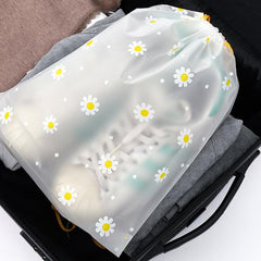 Cartoon Daisy Pattern Drawstring Bag Travel Pouch