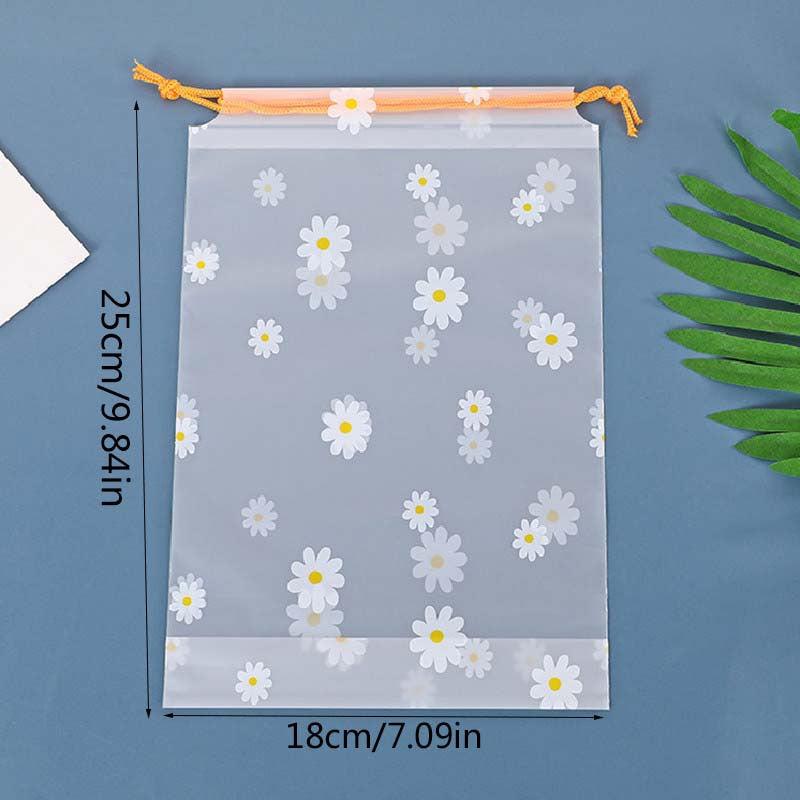 Cartoon Daisy Pattern Drawstring Bag Travel Pouch