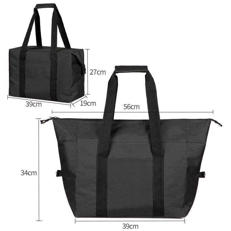 Colorblock Picnic Bag Large Capacity Handbag Portable Storage Bag