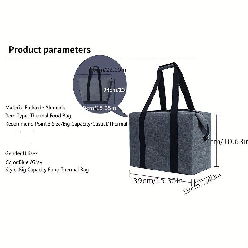 Colorblock Picnic Bag Large Capacity Handbag Portable Storage Bag