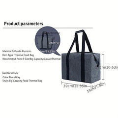 Colorblock Picnic Bag Large Capacity Handbag Portable Storage Bag
