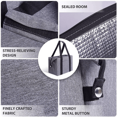 Colorblock Picnic Bag Large Capacity Handbag Portable Storage Bag