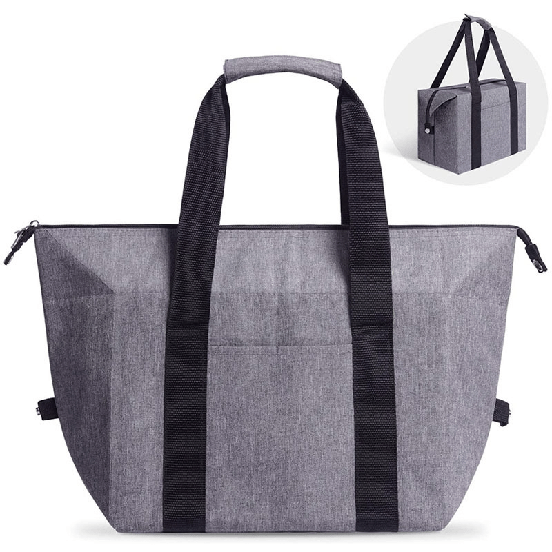 Colorblock Picnic Bag Large Capacity Handbag Portable Storage Bag