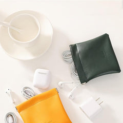 Mini Faux Leather Coin Purse Cash Pouch Earphones Storage Bag Key Case