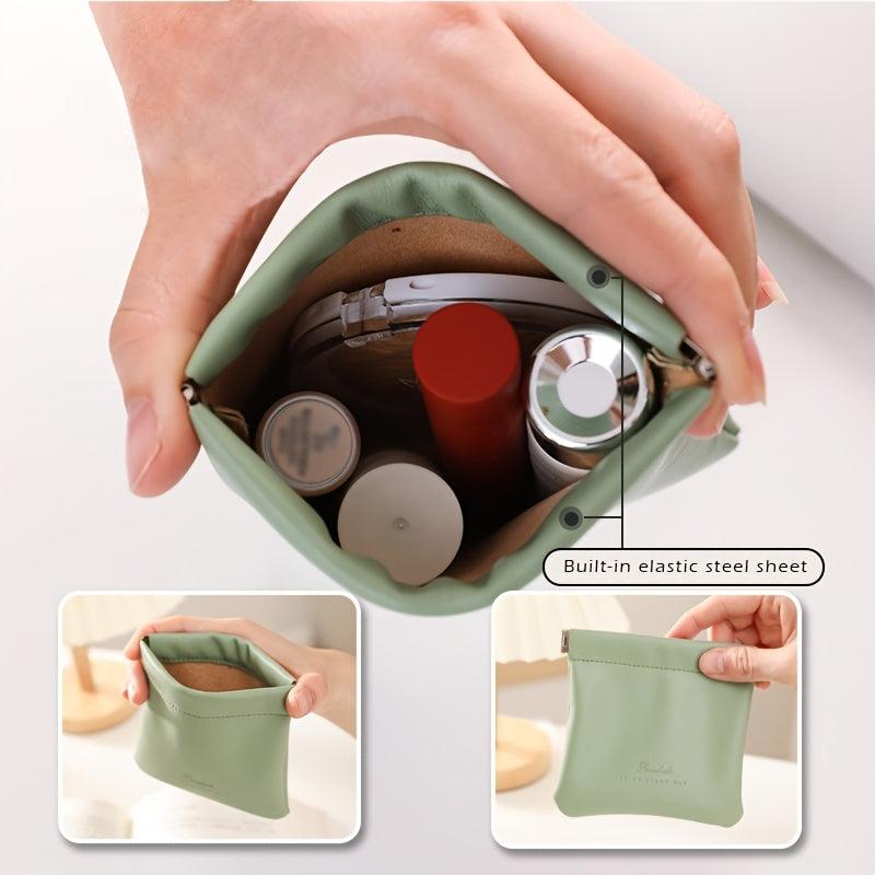 Mini Faux Leather Coin Purse Cash Pouch Earphones Storage Bag Key Case