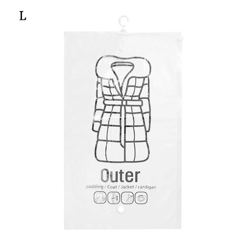 1 Pc Transparent Vacuum Compression Bag Dustproof Clothes Hanging Bag