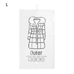 1 Pc Transparent Vacuum Compression Bag Dustproof Clothes Hanging Bag