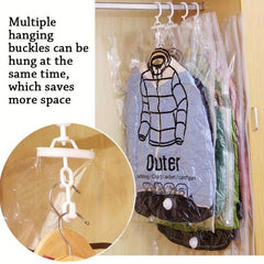 1 Pc Transparent Vacuum Compression Bag Dustproof Clothes Hanging Bag