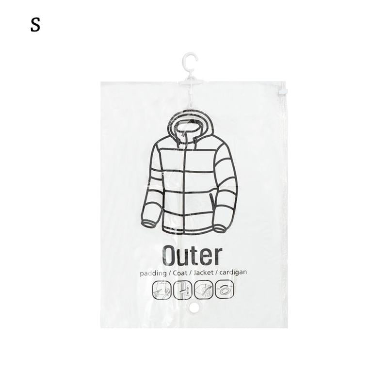 1 Pc Transparent Vacuum Compression Bag Dustproof Clothes Hanging Bag
