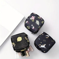 Cartoon Pattern Storage Bag Zipper Sanitary Napkin Pouch