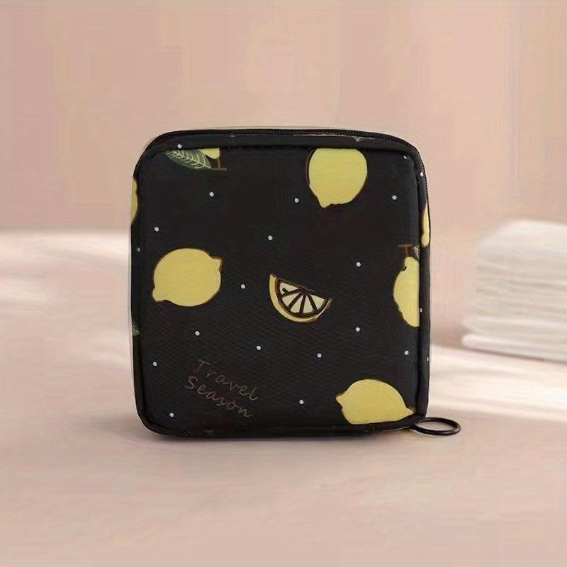 Cartoon Pattern Storage Bag Zipper Sanitary Napkin Pouch