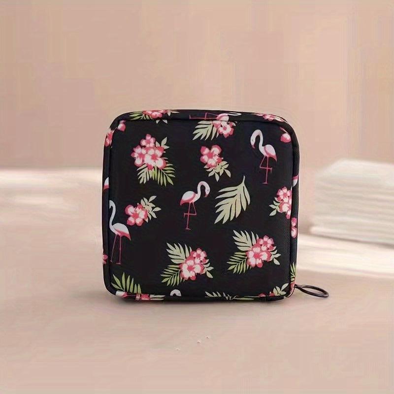 Cartoon Pattern Storage Bag Zipper Sanitary Napkin Pouch