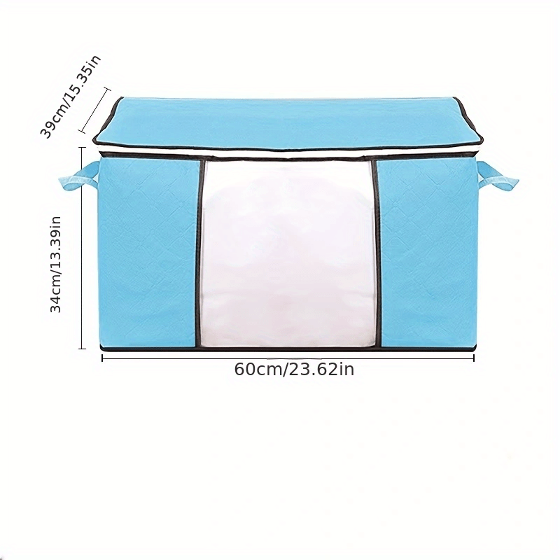 Large Capacity Clothes Storage Bag Dustproof Zipper Organizer with Window