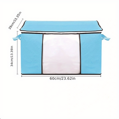Large Capacity Clothes Storage Bag Dustproof Zipper Organizer with Window