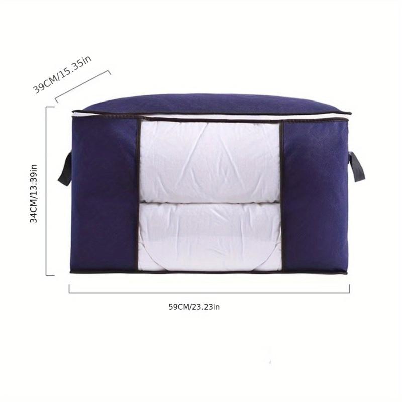 Large Capacity Clothes Storage Bag Dustproof Zipper Organizer with Window
