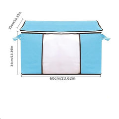 Large Capacity Clothes Storage Bag Dustproof Zipper Organizer with Window