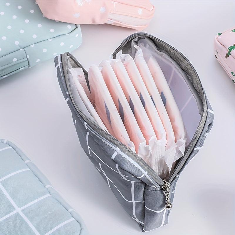 Pattern Sanitary Napkin Bag Zipper Carry On Pouch