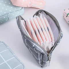 Pattern Sanitary Napkin Bag Zipper Carry On Pouch