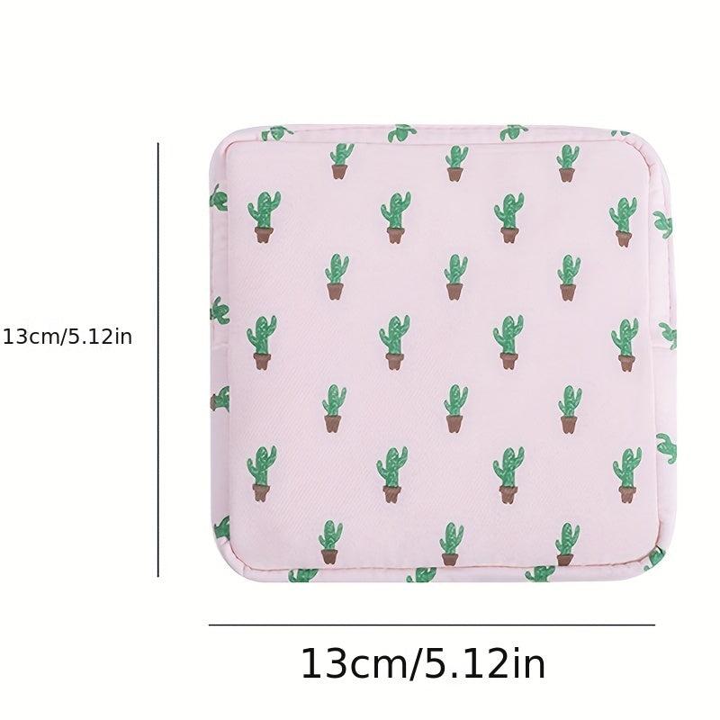 Pattern Sanitary Napkin Bag Zipper Carry On Pouch