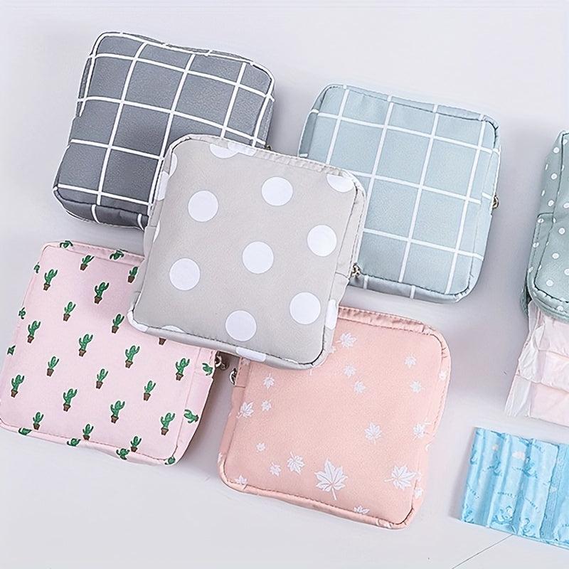 Pattern Sanitary Napkin Bag Zipper Carry On Pouch