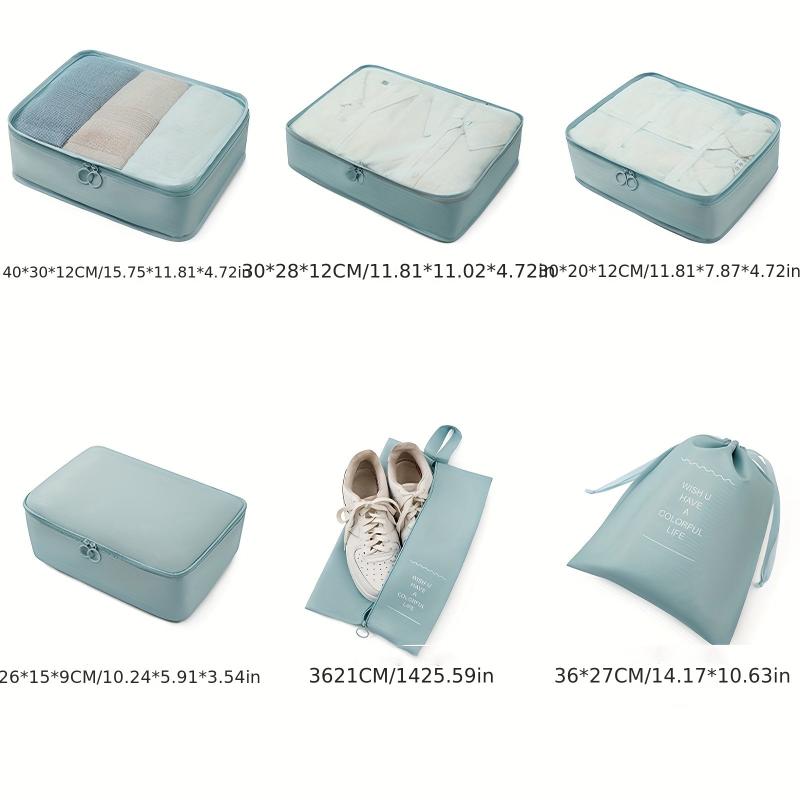 7-Pcs Travel Storage Luggage Bags Lightweight Packaging Cubes