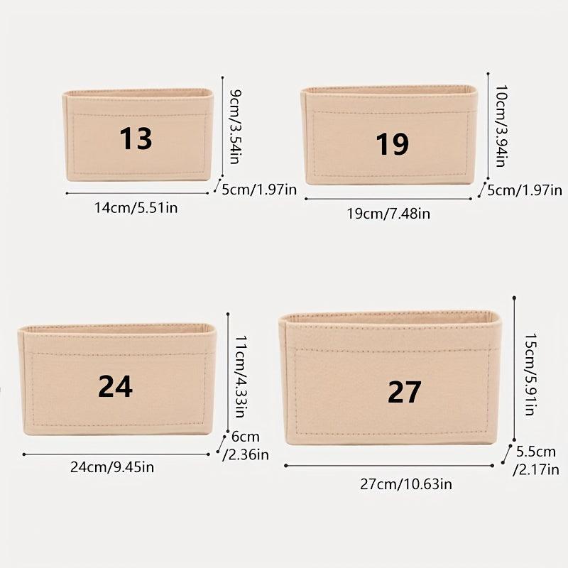 Minimalist Felt Storage Insert Bag Solid Versatile Bag For Shoulder Bag