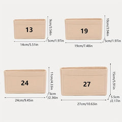 Minimalist Felt Storage Insert Bag Solid Versatile Bag For Shoulder Bag